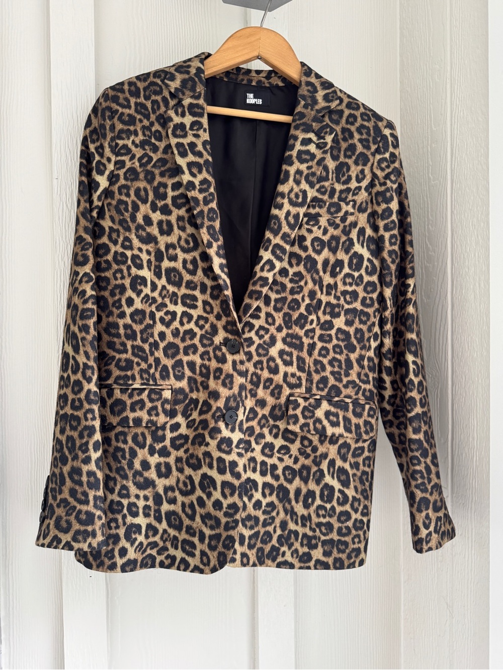The Kooples Leopard Print Blazer in Tan and Black